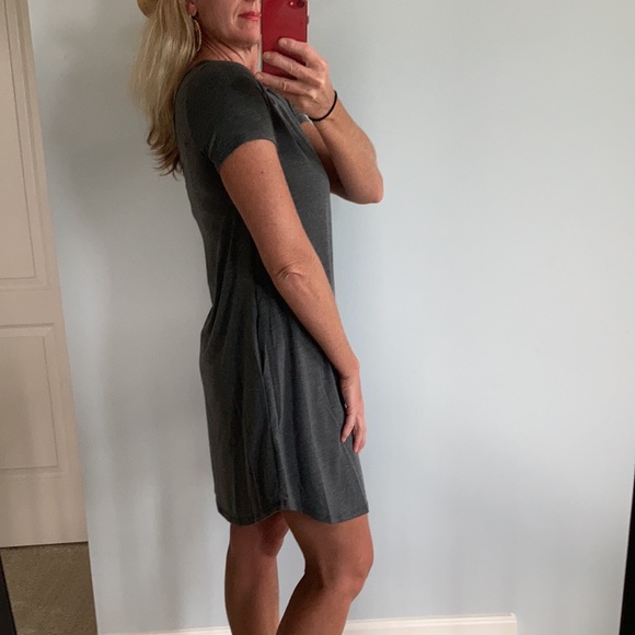 Grey Cutout Detail Shift Dress - Picture 10 of 14